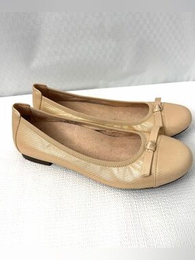 Vionic Amorie Flats Women’s 7.5 Metallic Arch Support Comfort Shoes Orthopedic